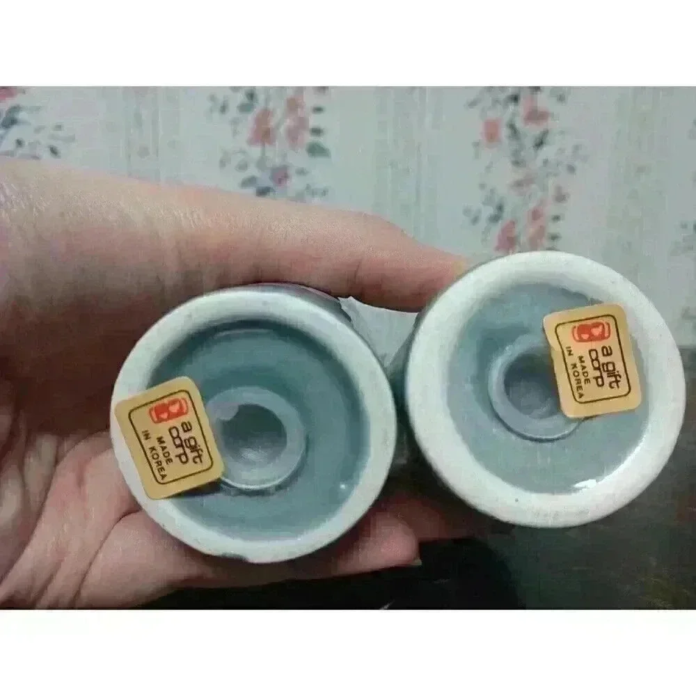 Vtg Galveston Island Salt & Pepper Shakers, Blue With Bird Decor Collectors Item